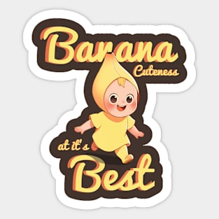 Banana Cuteness at Its Best Kawaii Anime Sticker